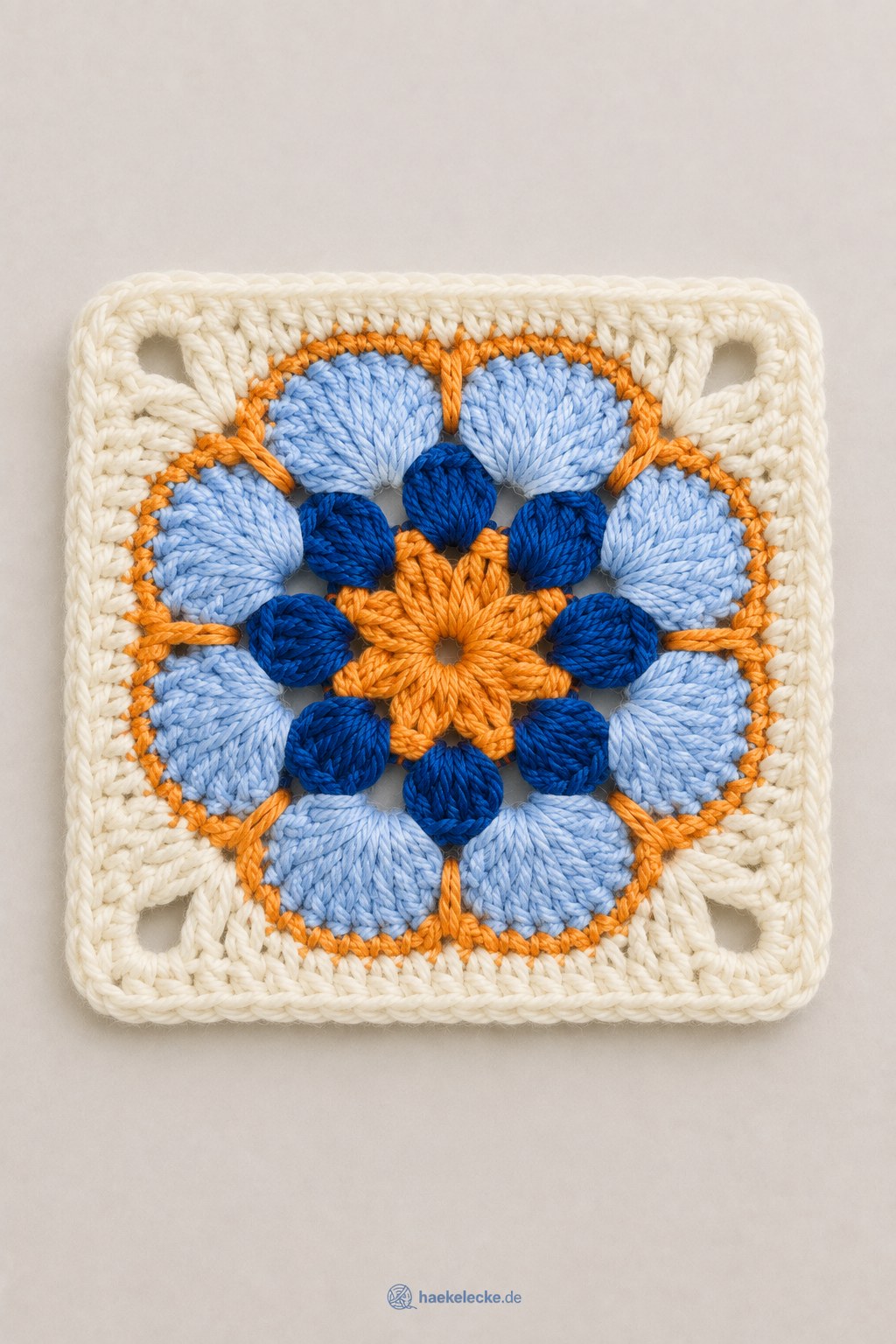 African Flower Granny Square - Die Blüten - Granny Schritt