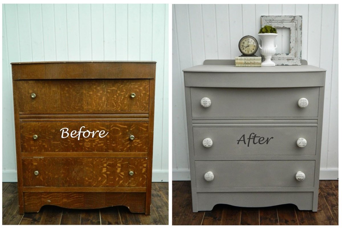 Möbel Upcycling Ideen vorher nachher zum Nachmachen