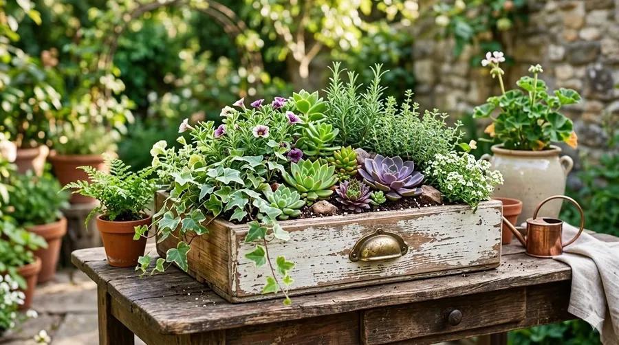 Blumenkasten aus Schublade