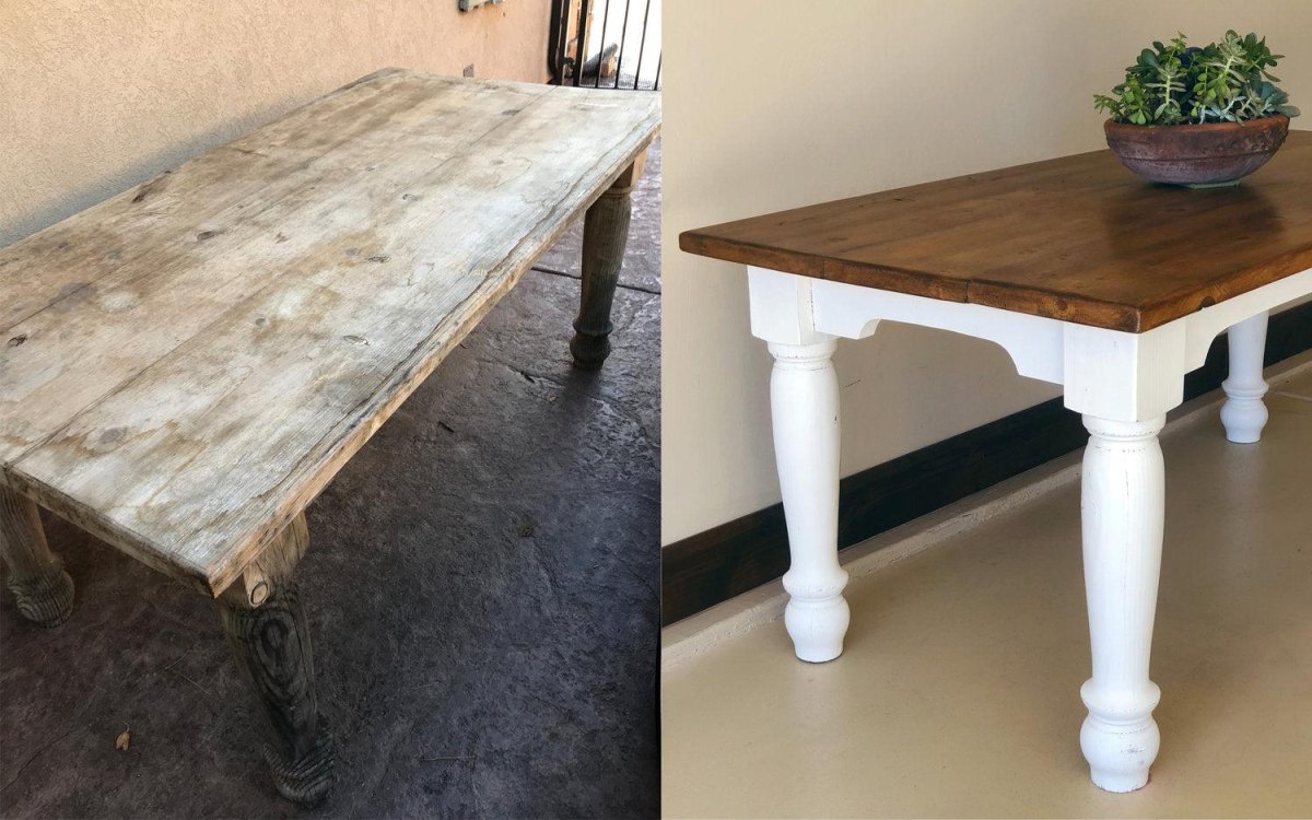 Rustikaler Esstisch Upcycling