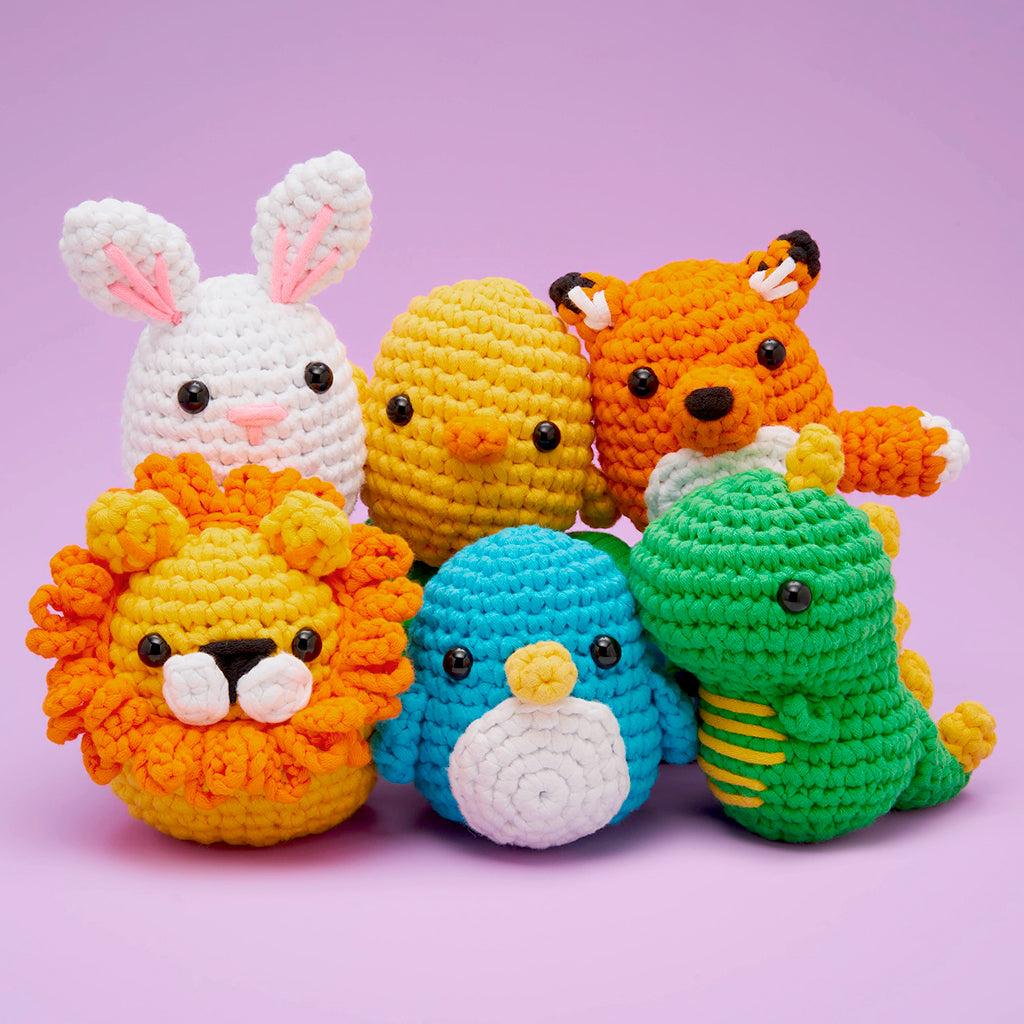 Bunte Amigurumi Tiere Garnfarben