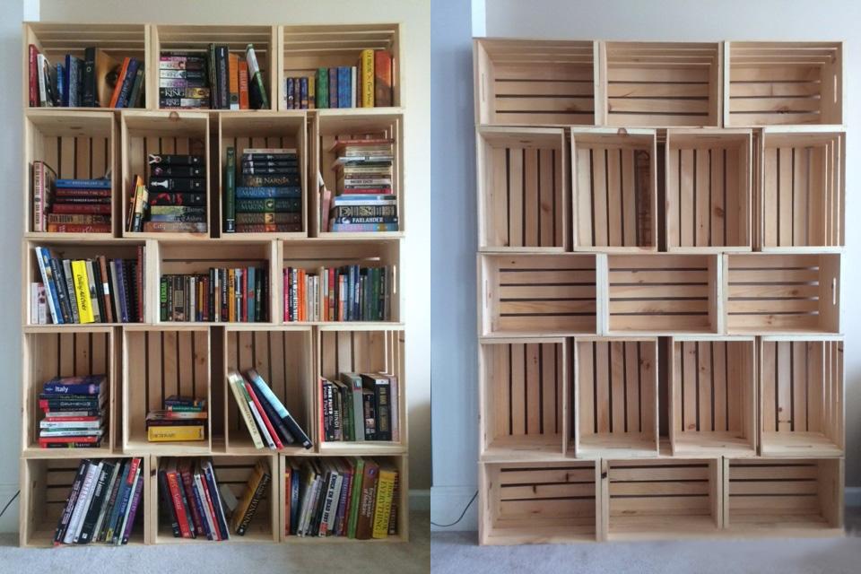 Holzkisten Regal Upcycling
