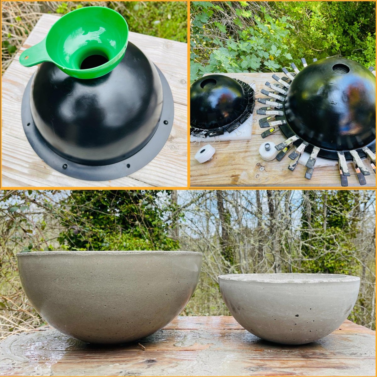 Betonschalen aus einfachen Formen