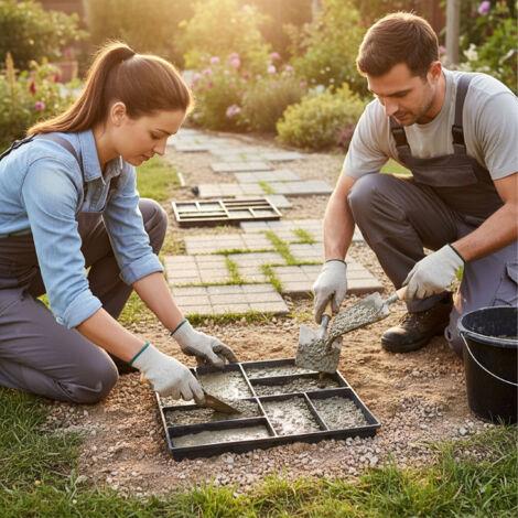 Beton Trittplatten im Garten