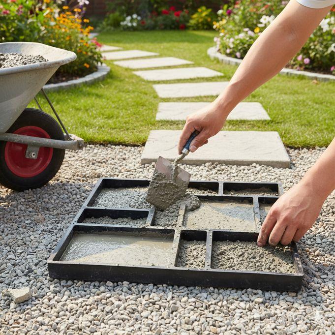 Beton Trittsteine mit Mustern