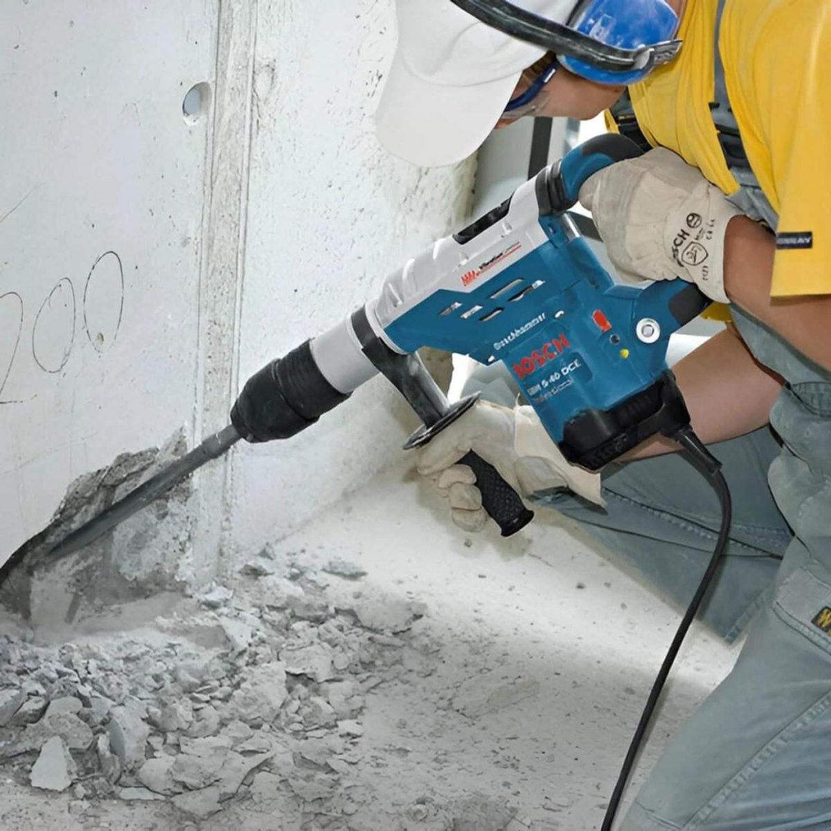 Bohrhammer bei Betonarbeiten
