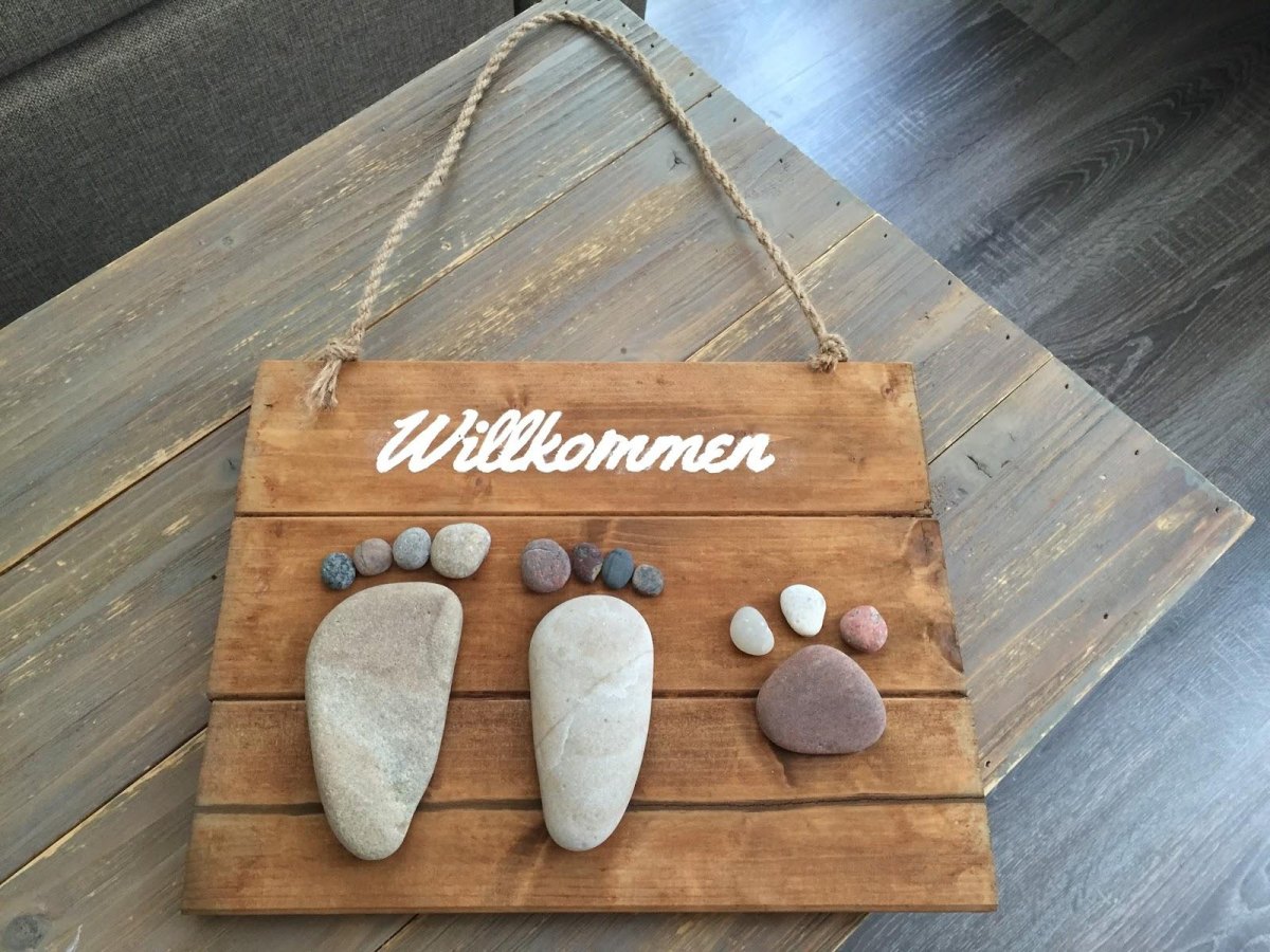 Dekoratives Holzschild mit Spruch