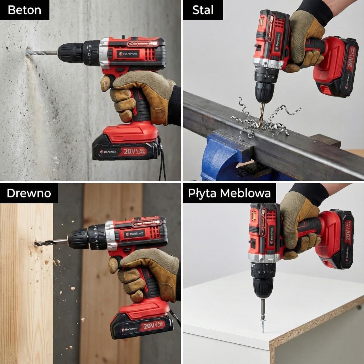 Bohren in Holz Metall Beton