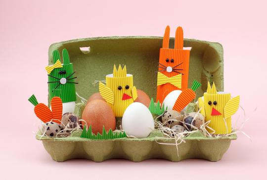 Eierkarton Osterdekoration natürlich
