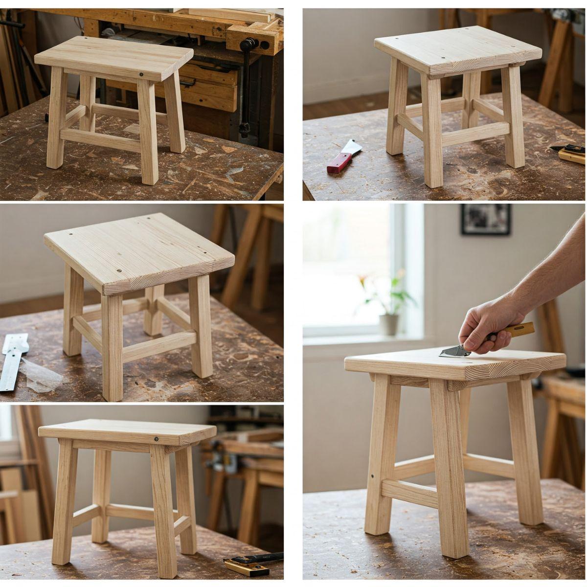 Einfacher Holz Hocker DIY