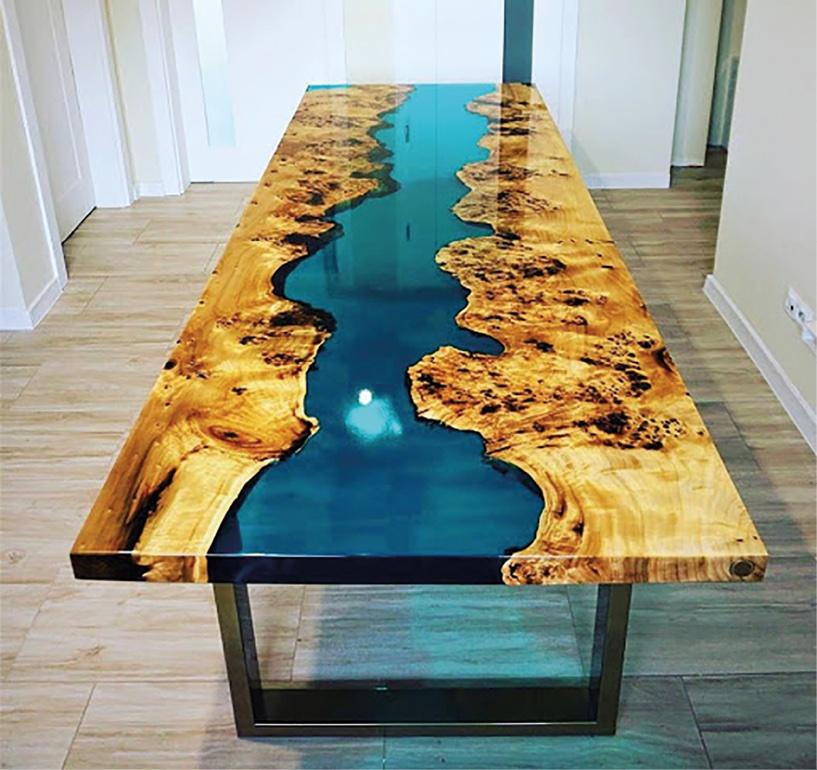 Epoxidharz Fluss Tisch aus Holz