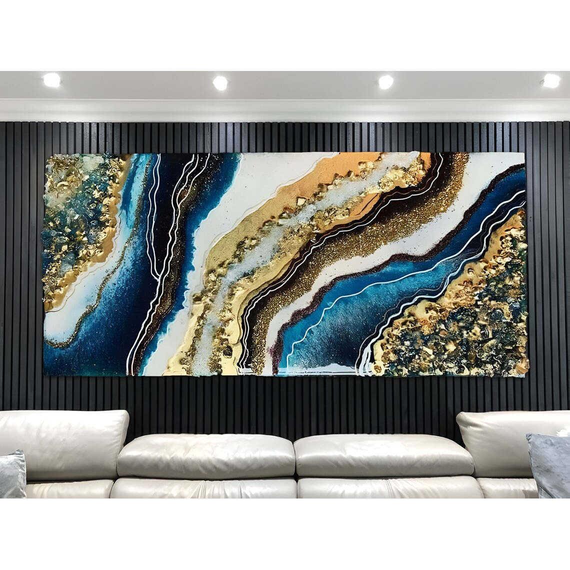 Epoxidharz Wandbild Farbverlauf