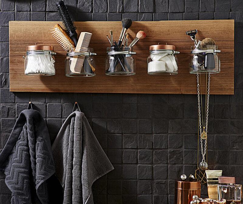 Badezimmer Organizer aus Glas