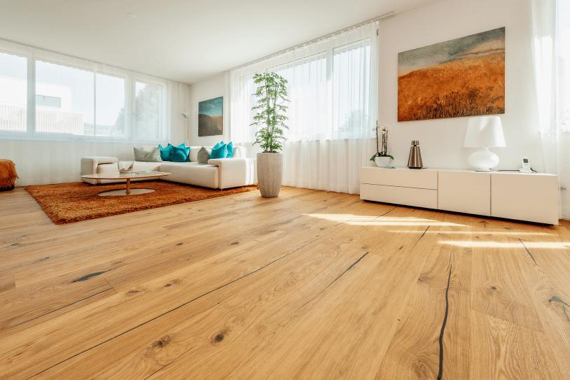 Geölter Holzboden Wohnzimmer