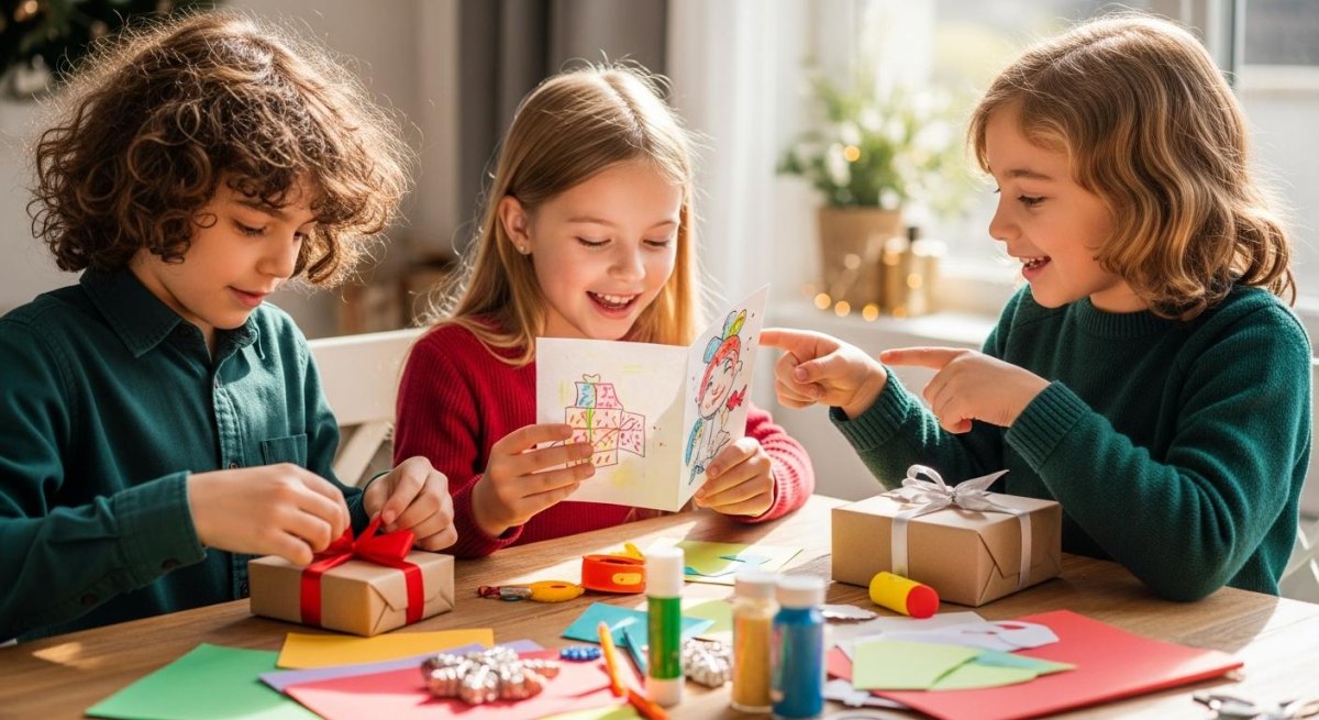 Kinder basteln kleine Geschenke