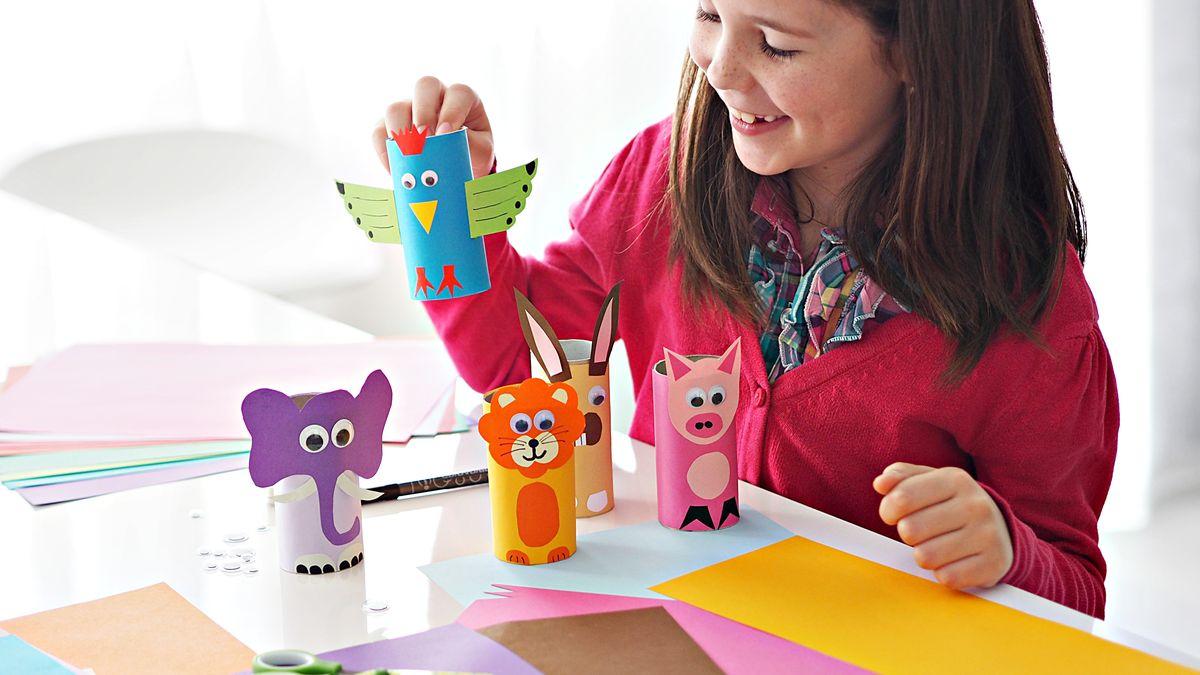 Klopapierrollen Spielideen Kinder für kreative Tage