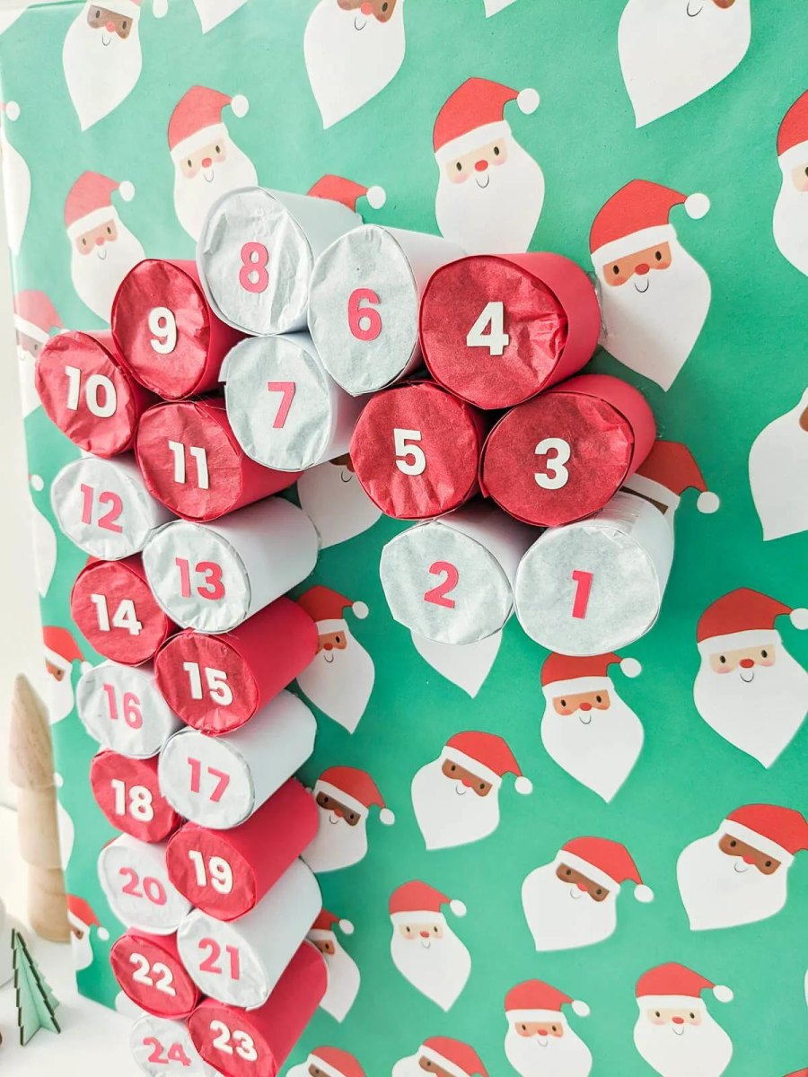Adventskalender aus Klorollen