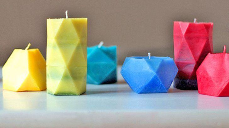 Geometrische DIY Kerzenformen