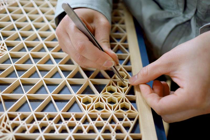 Kumiko Holzgitter Muster