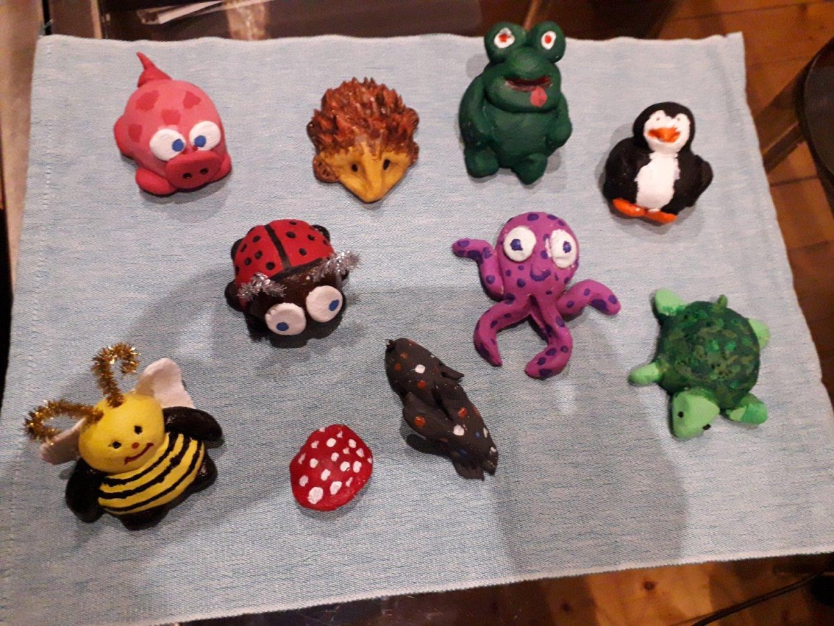 Salzteig Figuren Ideen Kinder kreativ gestalten