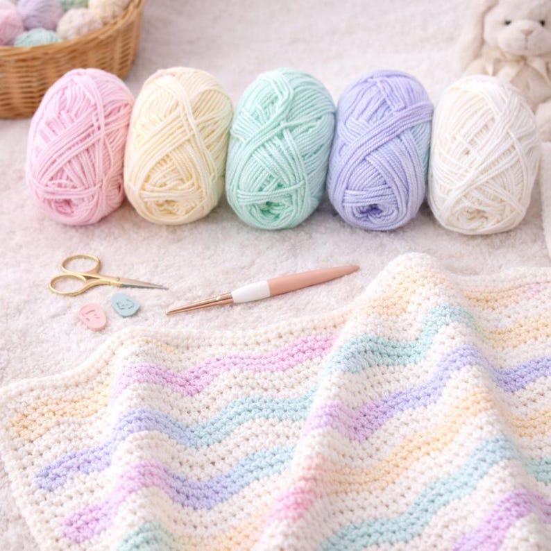 Babydecke häkeln mit Noppenmuster-Herz