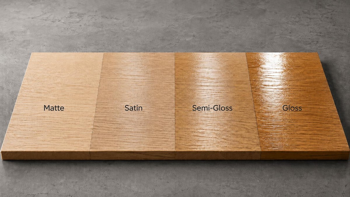 Matte und glänzende Holzbeize