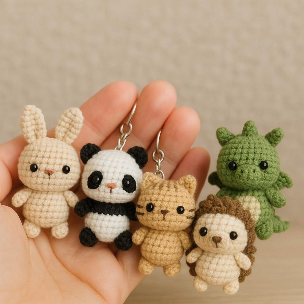 Mini Amigurumi Schlüsselanhänger