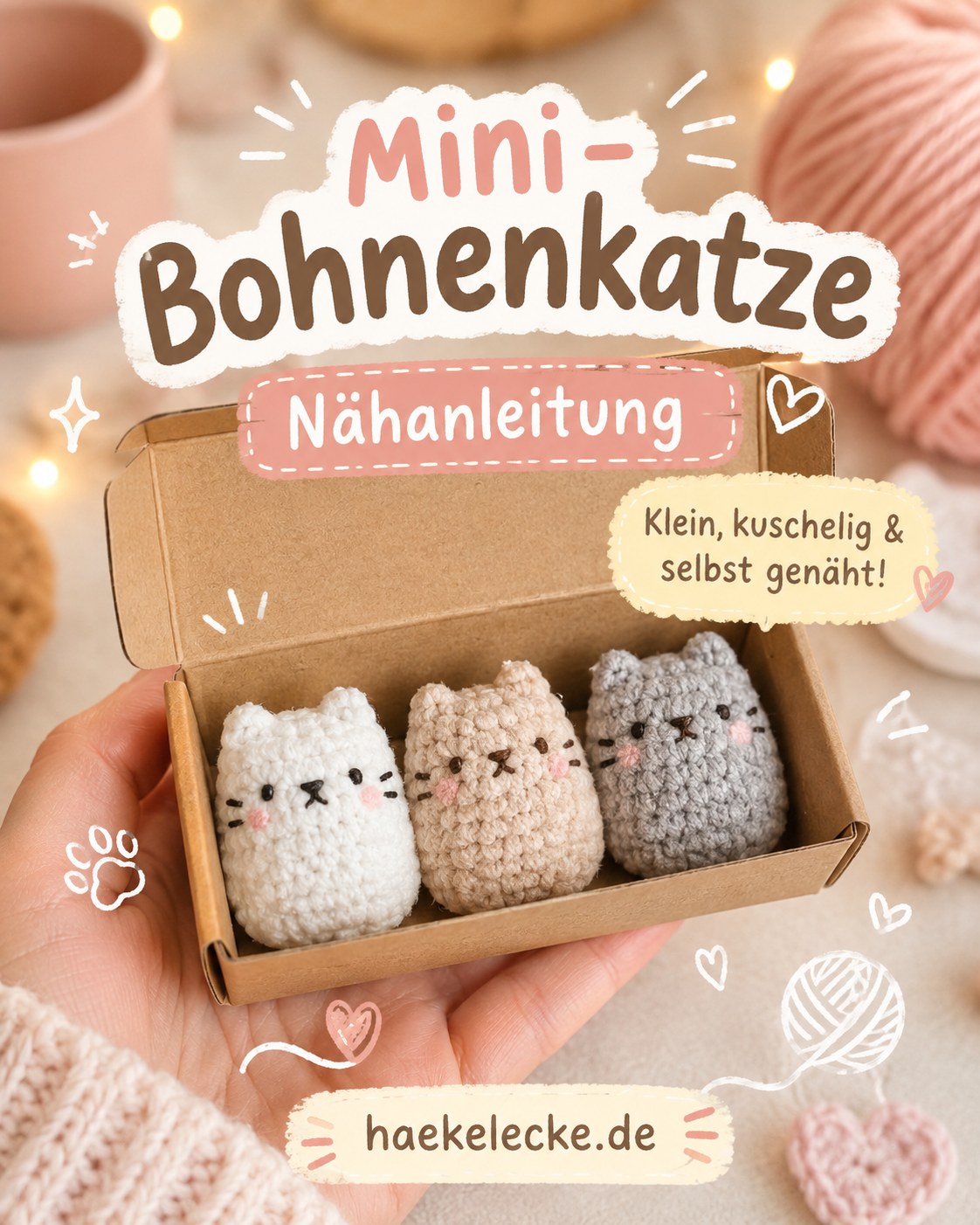 5 Mini - Katzen Häkeln - Ideen Von Der Bohnenkatze Bis Zum