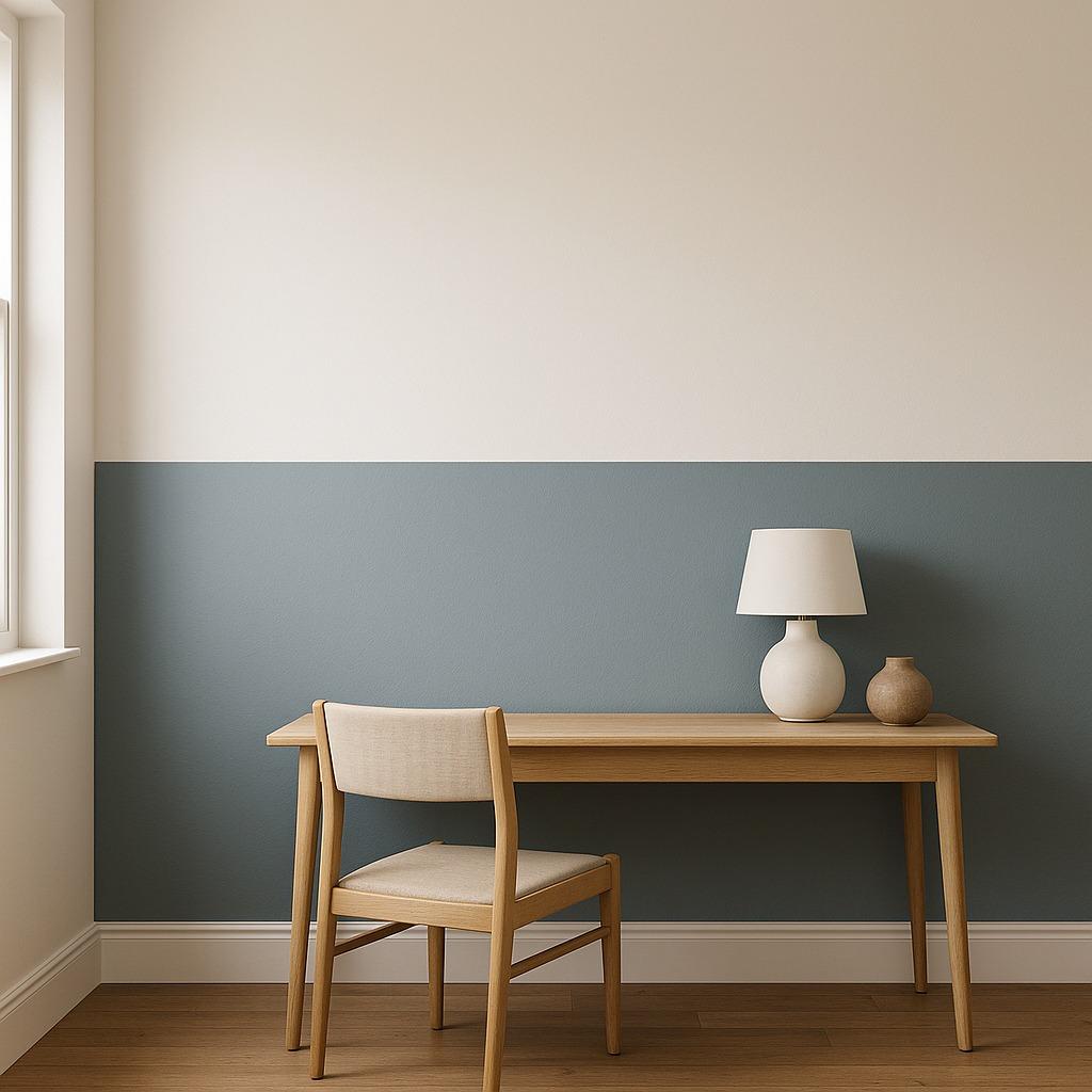 Minimalistische Blockfarben Wand