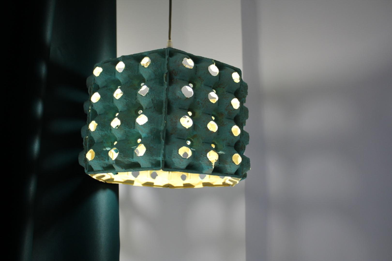 Eierkarton Lampe selbst gemacht