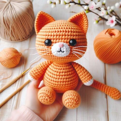 Niedliche Amigurumi Katze