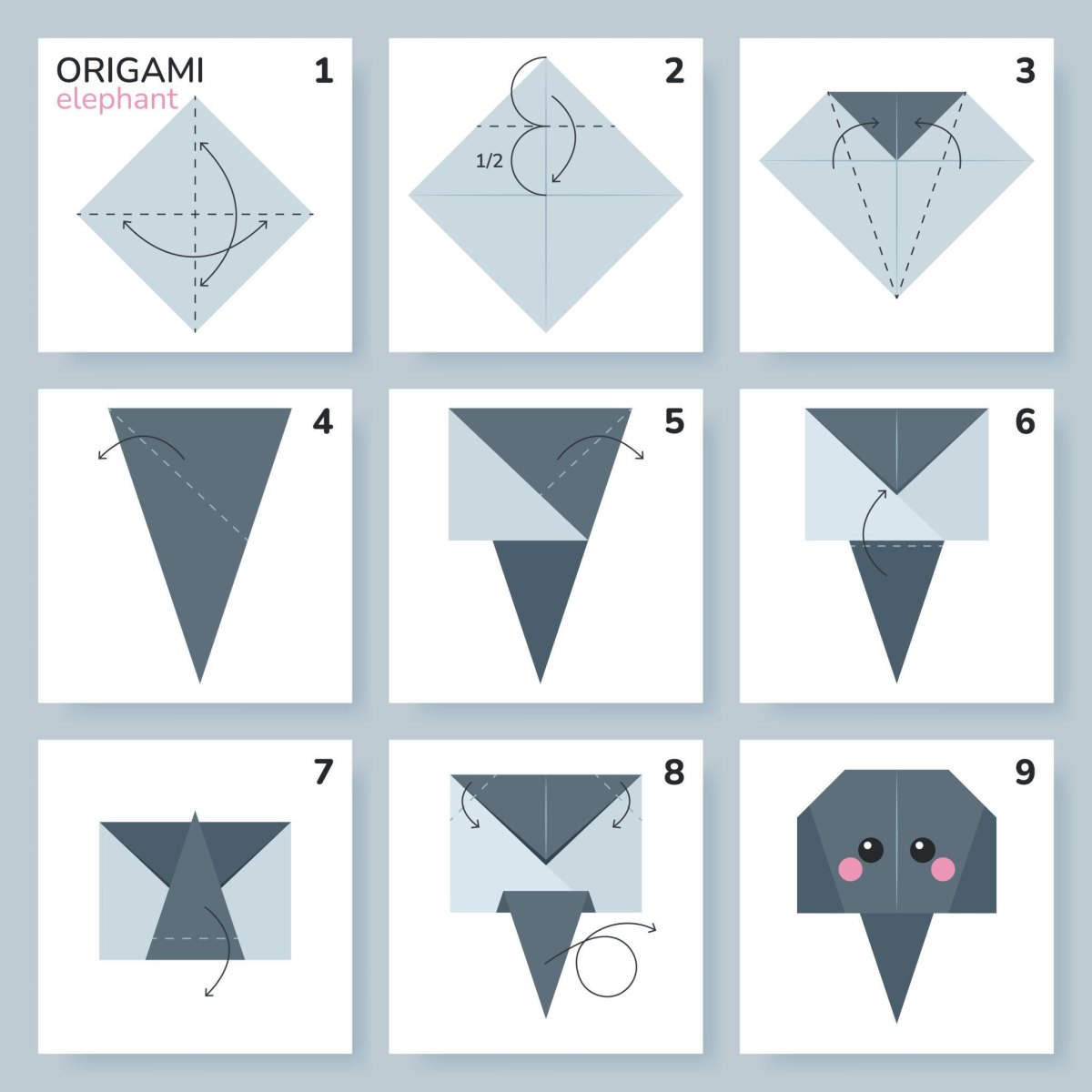 Origami Elefant Papier