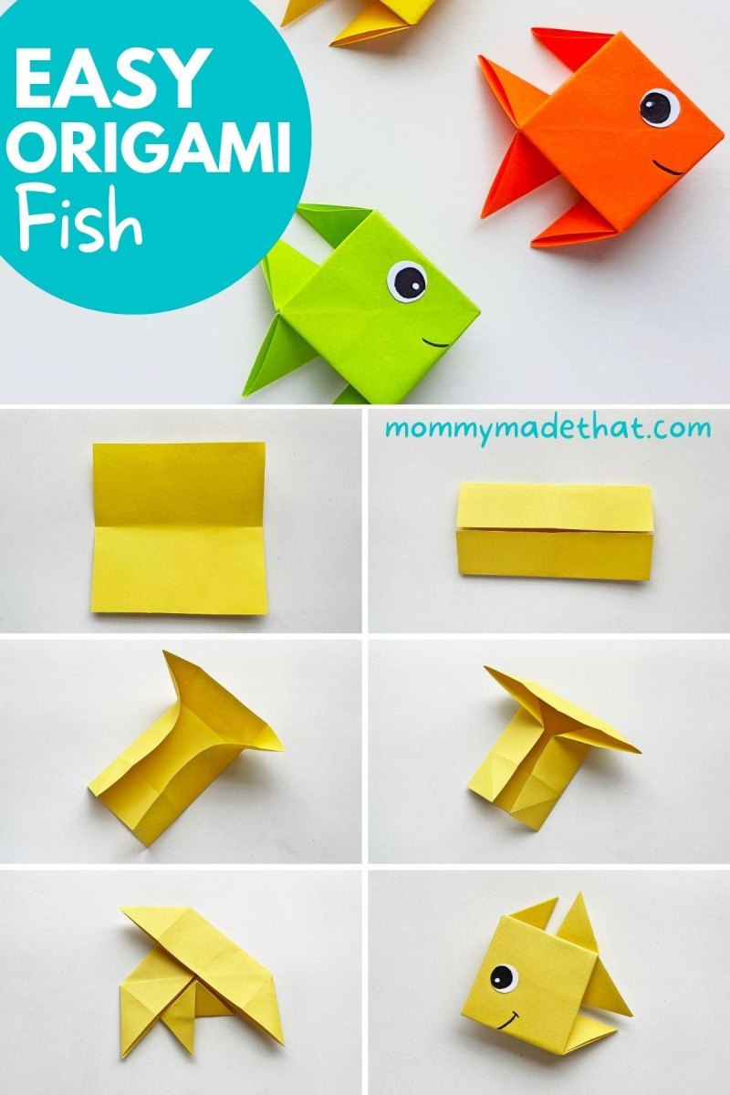 Origami Fisch gebastelt