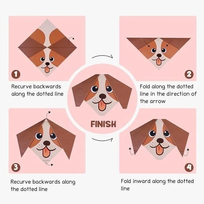 Origami Hund aus Papier