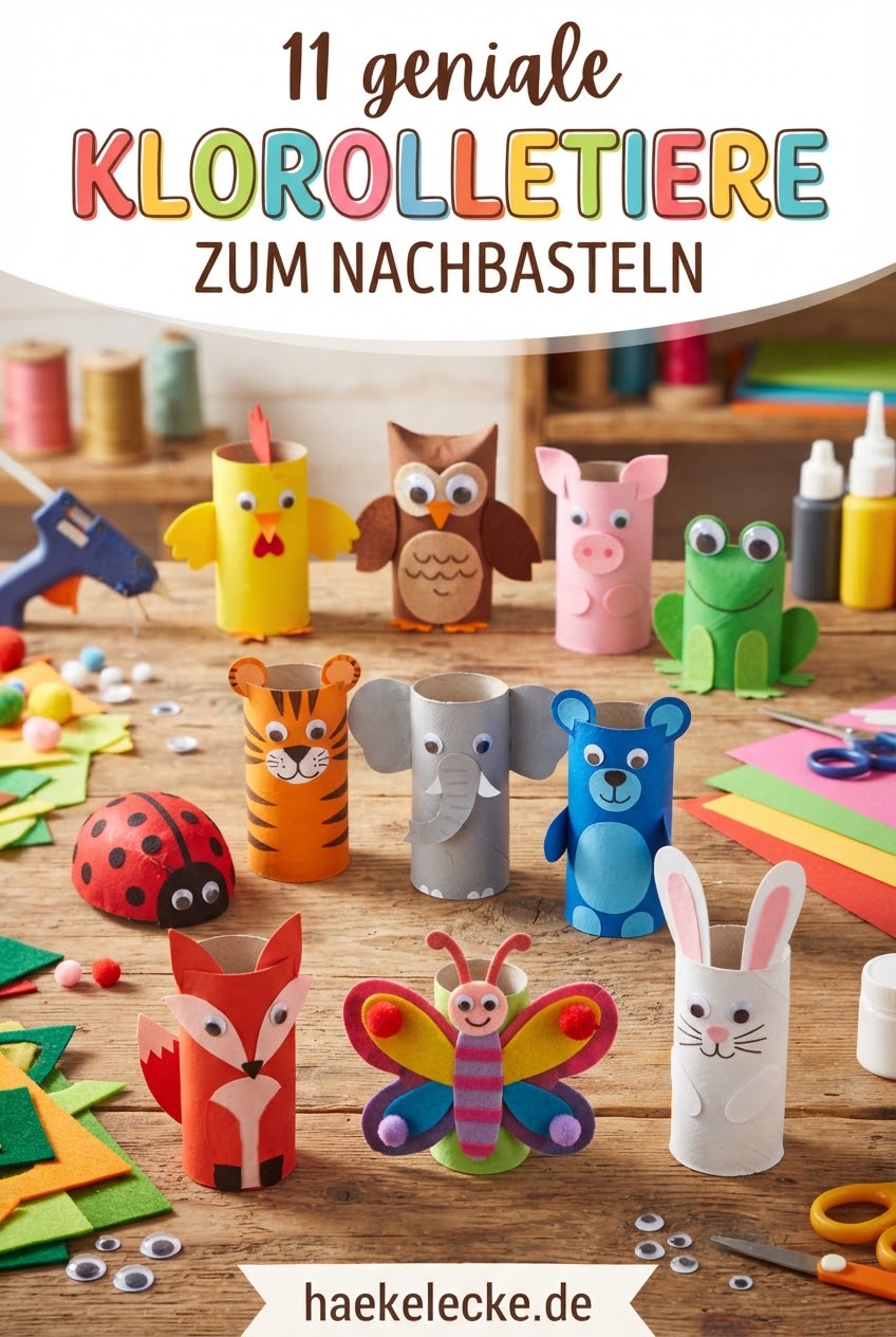 11 geniale Klorollen-Tiere zum Nachbasteln