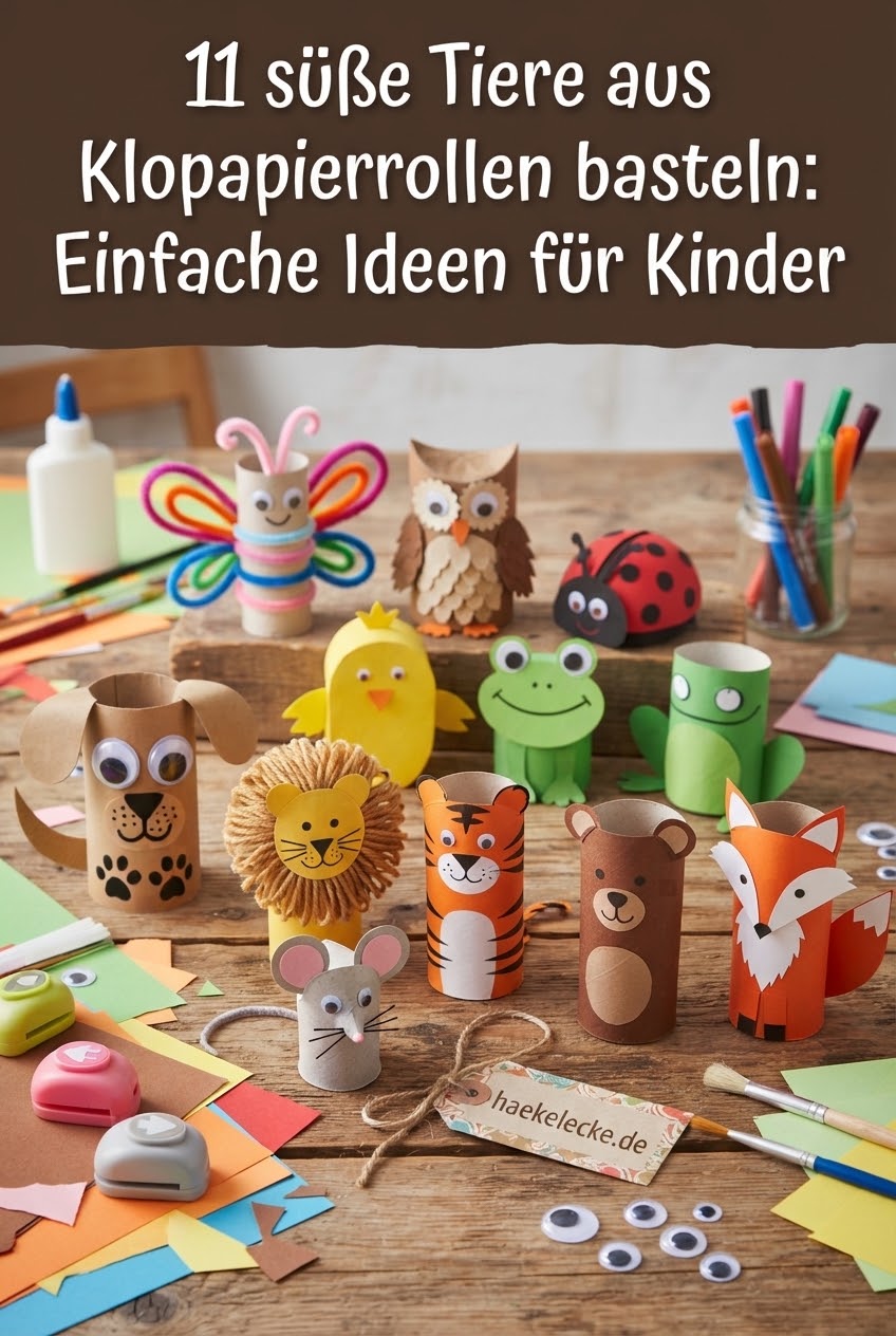 11 süße Tiere aus Klopapierrollen basteln: Einfache Ideen für Kinder