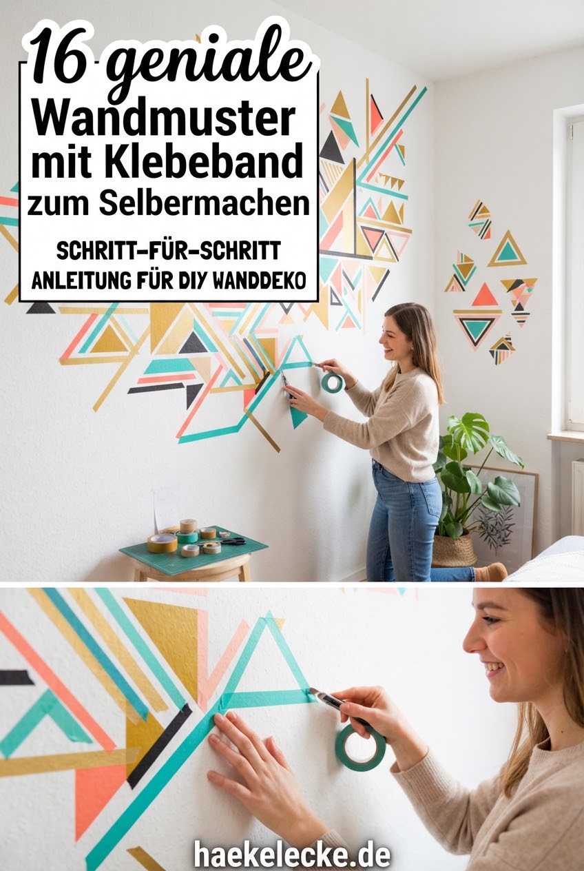 16 geniale Wandmuster mit Klebeband zum Selbermachen