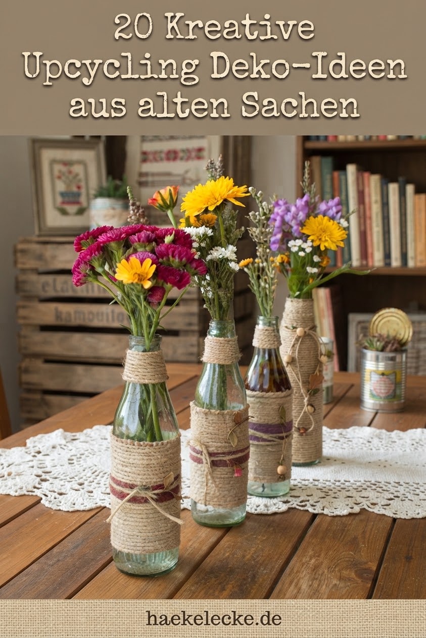 20 Kreative Upcycling Deko-Ideen aus alten Sachen