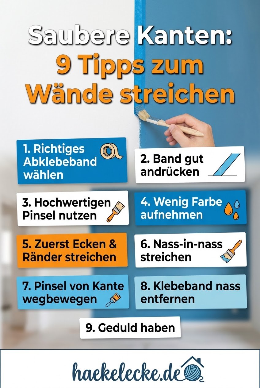 Saubere Kanten: 9 Tipps zum Wände streichen