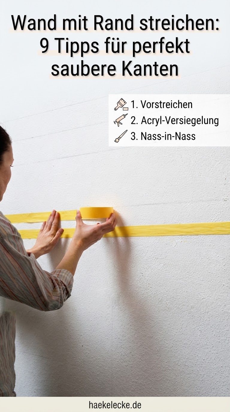 Wand mit Rand streichen: 9 Tipps für perfekt saubere Kanten