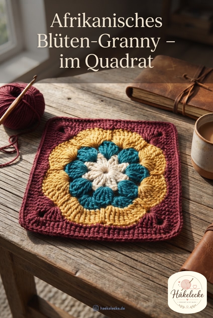 Afrikanisches Blüten-Granny im Quadrat