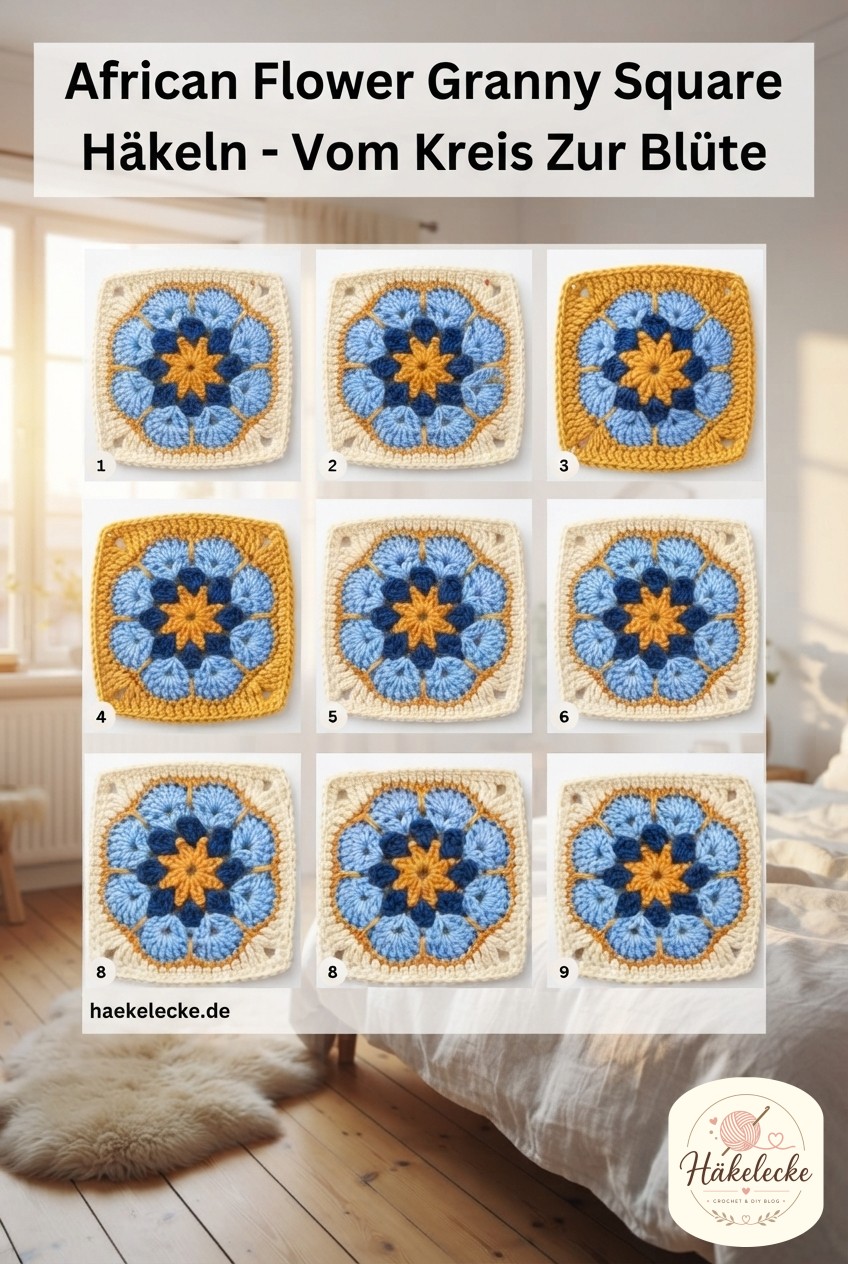 African Flower Granny Square Häkeln - Vom Kreis Zur Blüte