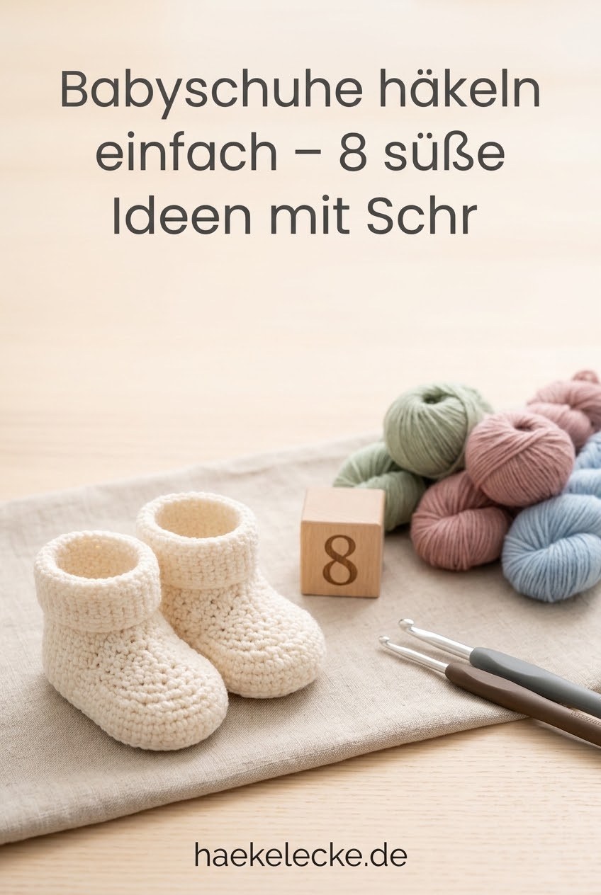 Babyschuhe häkeln einfach – 8 süße Ideen mit Schritt-für-Schritt-Anleitungen