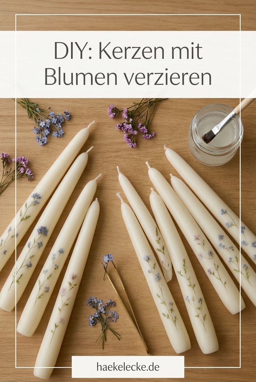 DIY: Kerzen mit Blumen verzieren