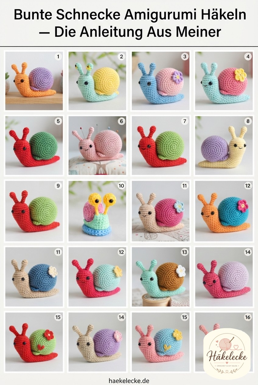 Bunte Schnecke Amigurumi Häkeln - Die Anleitung Aus Meiner