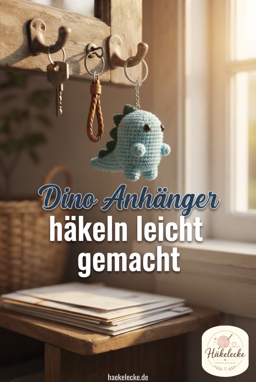 Dino Anhänger häkeln leicht gemacht