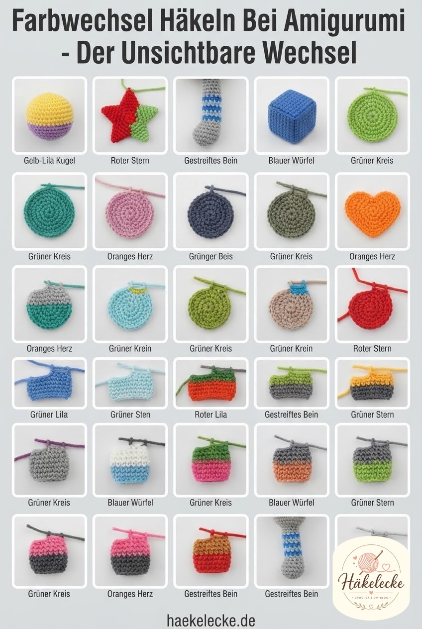 Farbwechsel Häkeln Bei Amigurumi - Der Unsichtbare Wechsel