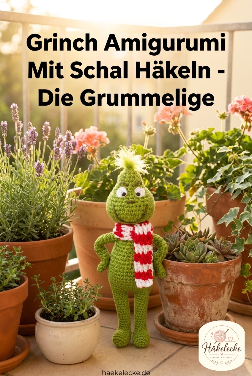Grinch Amigurumi Mit Schal Häkeln - Die Grummelige