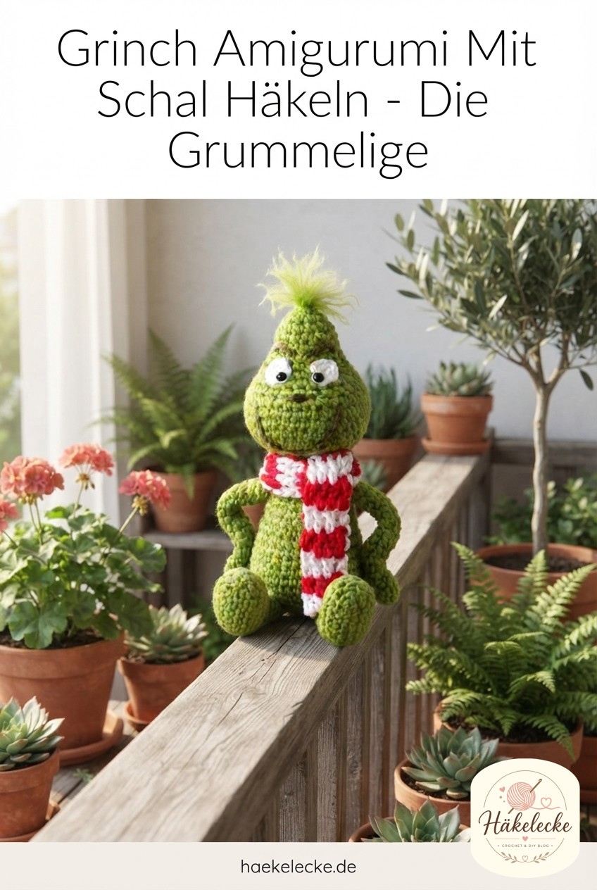 Grinch Amigurumi Mit Schal Häkeln - Die Grummelige