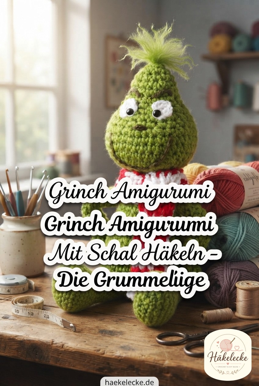 Grinch Amigurumi Mit Schal Häkeln - Die Grummelige